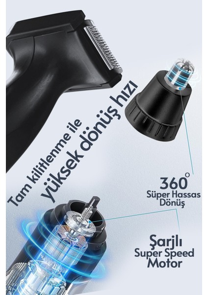 Seyahat Için Şarjlı Tıraş Makinesi, Vücut, Yüz ve Kulak Tüyleri Için Çok Fonksiyonlu fiyatları