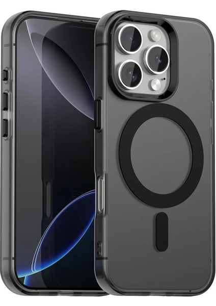 Iphone 16 Pro Max Uyumlu Kamera Koruma Çıkıntılı Magsafe Özellikli Renkli Mat Kılıf
