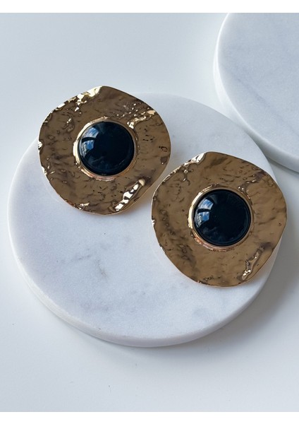 Büyük Düğme Küpe