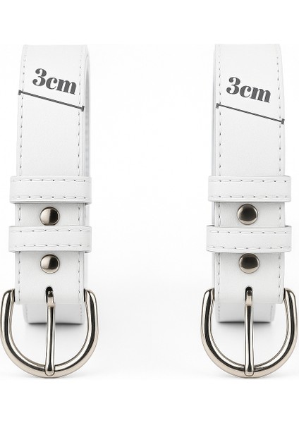 Anne Kız Kemer Seti Deri 3 cm Şık Kemer Kot ve Kumaş Pantolonlara Uygun Hediye Kombin modelleri