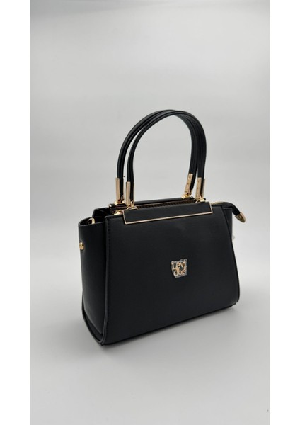 Siyah Metal Şerit Detaylı El Çantası Orijinal Levid'or fiyatları