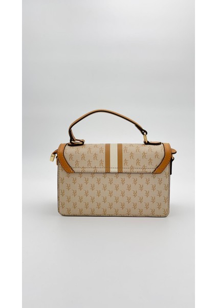 Haki Logolu Monogram Desen El Çantası Orijinal Levid'or Premium fırsatları