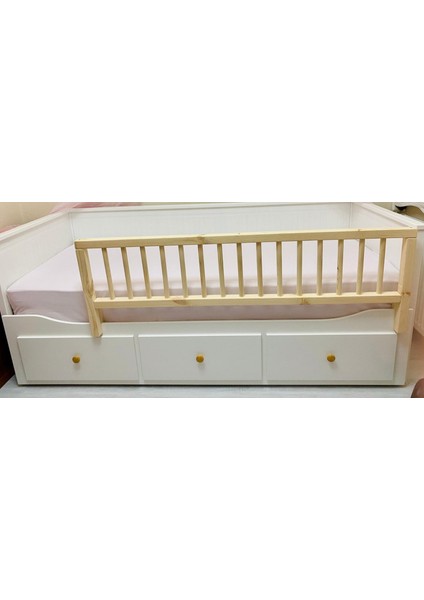 150X50 Hemnes Divan Uyumlu (Naturel) Geçmeli Yatak Bariyeri, Trabzan, Korkuluk