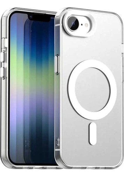 Iphone 16E Uyumlu Kamera Koruma Çıkıntılı Magsafe Özellikli Renkli Mat Kılıf