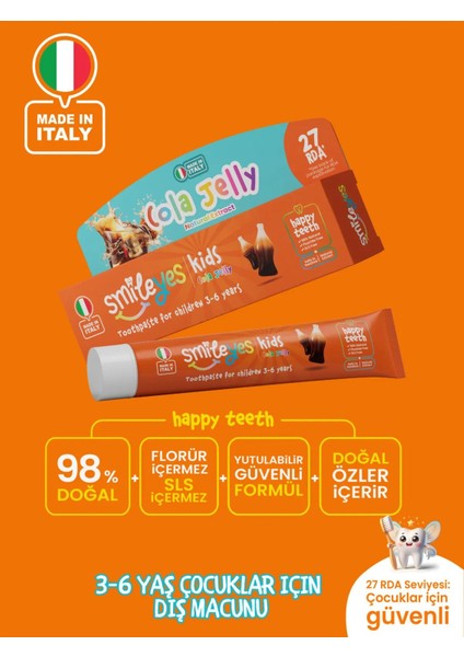 Smileyes Kids Diş Macunu 3-6 Yaş 50 ml Cola Jelly modelleri