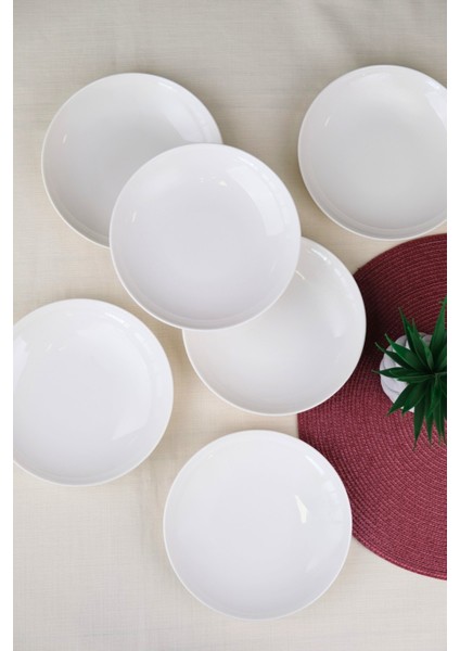 Porselen Chic Çukur Tabak 19,50CM 550CC 6 Lı