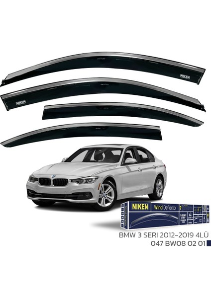 Bmw 3 Serisi F30 Kromlu Cam Rüzgarlığı Niken 2012-19 Arası Uyumlu