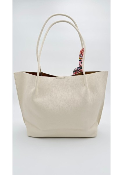 Krem Fular Detaylı Omuz Çantası Orijinal Levid'or Premium fiyatları