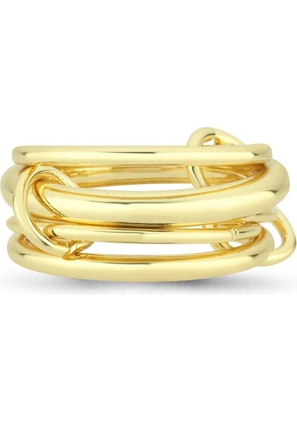 Çelik 5li Halkalı Yüzük