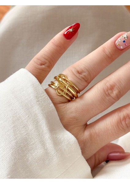 Çelik 5li Halkalı Yüzük fiyatları