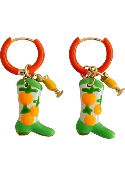 Cam Çizme Charm Küpe