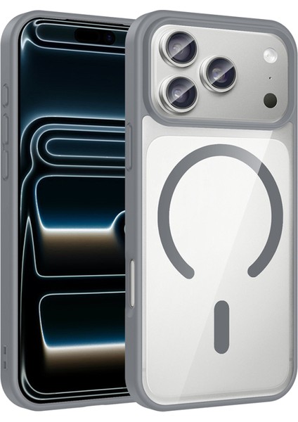 Apple iPhone 17 Pro Max Kılıf Suya, Toza, Yağa ve Parmak Izine Karşı Dayanıklı Wireless Şarj M-Safe Özellikli Silikon Kapak