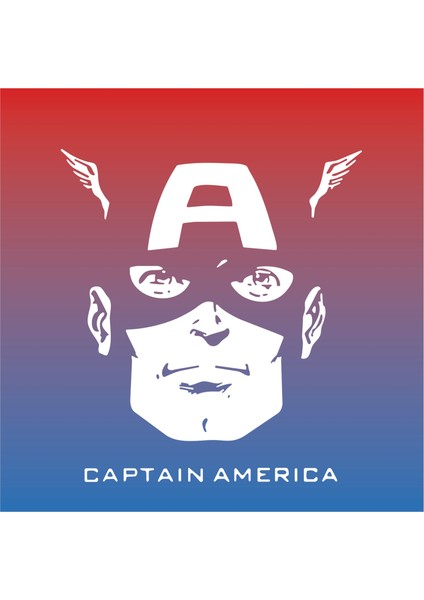 Captain America Uv Dtf Duvar Sticker Çizilmeye ve Güneşe Dayanıklı – Yüksek Kalite Baskı