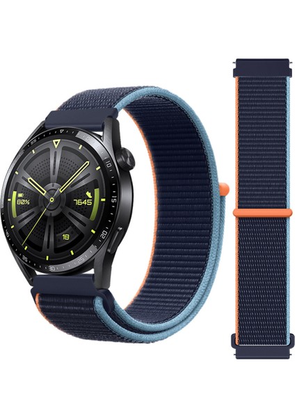 Samsung Galaxy Watch 5 Pro 45MM ile Uyumlu Kordon Ayarlanabilir Hasır Örgü Cırtlı 20MM Spor Kayış