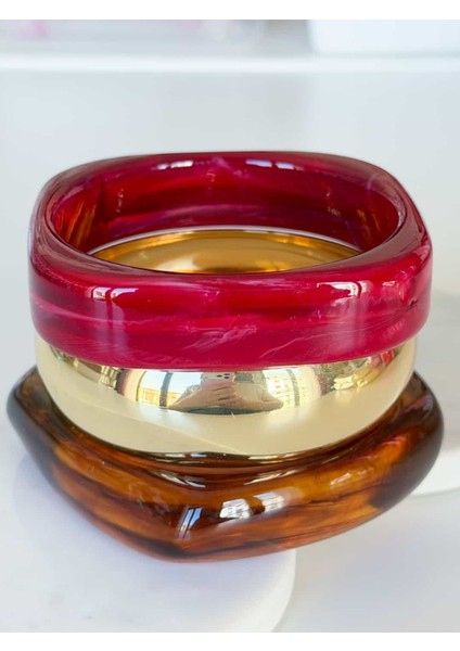 3lü Kemik-Gold Bilezik Set