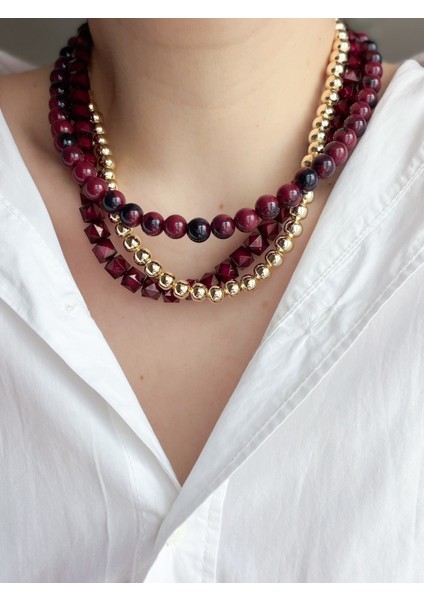 Boncuk-Topçuk 3lü Kolye