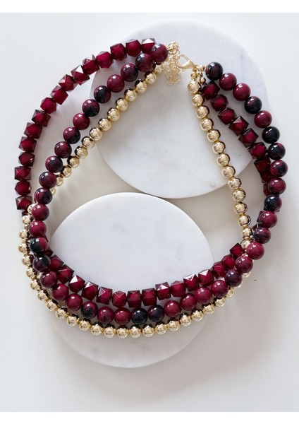 Boncuk-Topçuk 3lü Kolye modelleri