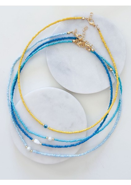 4lü Boncuk Kolye Kombini fiyatları