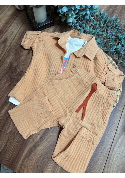 Erkek Bebek Müslin Takım modelleri