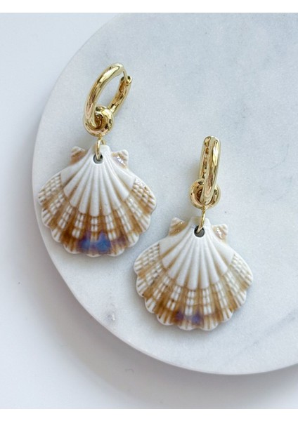 Çelik Seramik Midye Küpe