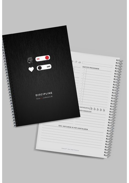 A5 Ders Çalışma Planlayıcısı Spiralli 104 Sayfa - Study Planner - Sınava Hazırlık Ayt-Tyt-Kpss-Ales-Yds-Tus modelleri