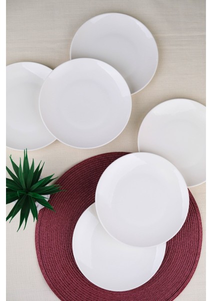 Porselen Chic Servis Tabağı 24,50CM 6 Lı