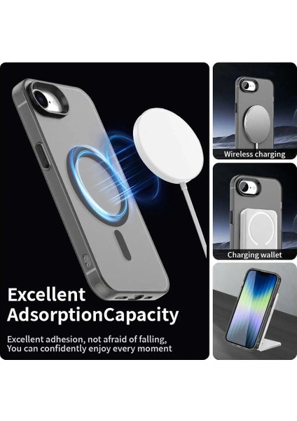 Iphone 16E Uyumlu Kamera Koruma Çıkıntılı Magsafe Özellikli Renkli Mat Kılıf modelleri