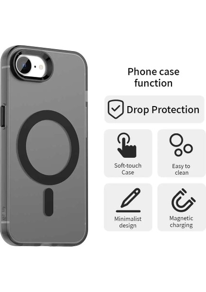 Iphone 16E Uyumlu Kamera Koruma Çıkıntılı Magsafe Özellikli Renkli Mat Kılıf indirimleri