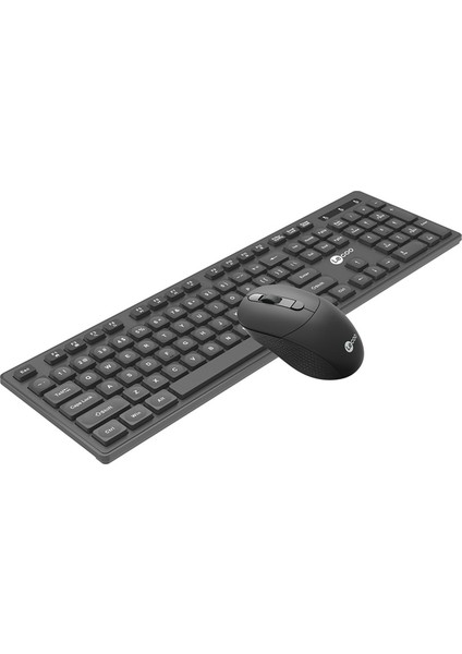 Lecoo KW201 Kablosuz Q Klavye - Mouse Set Siyah