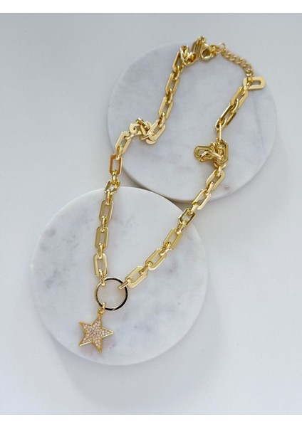 Özel Seri Taşlı Yıldız Kolye modelleri