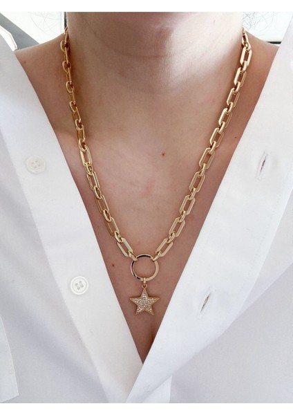 Özel Seri Taşlı Yıldız Kolye fırsatları