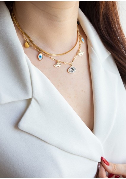 Göz Charm Çelik Kolye fiyatları