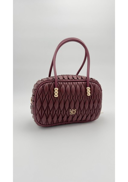 Bordo Büzgü Model Baget Omuz Çantası Orijinal Levid'or fiyatları