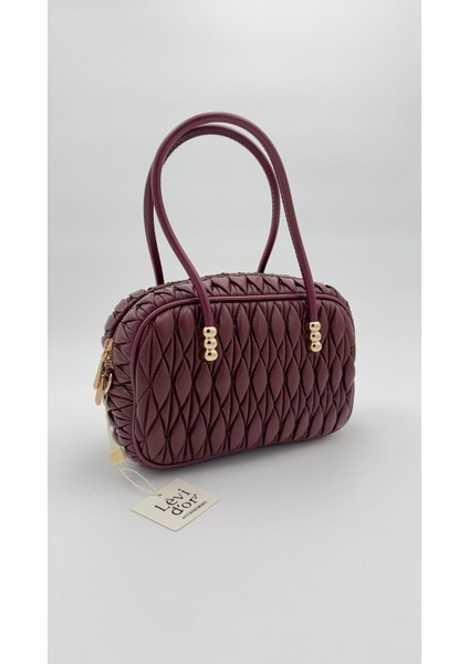 Bordo Büzgü Model Baget Omuz Çantası Orijinal Levid'or fırsatları