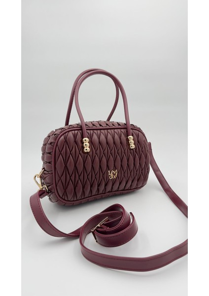 Bordo Büzgü Model Baget Omuz Çantası Orijinal Levid'or indirimleri
