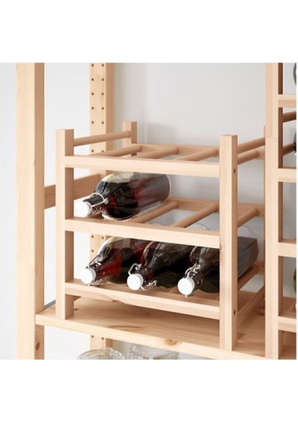 Masif Ahşap Şaraplık, 33X30X34 Cm, Şık ve Doğal Tasarım