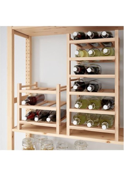 Masif Ahşap Şaraplık, 33X30X34 Cm, Şık ve Doğal Tasarım fırsatları