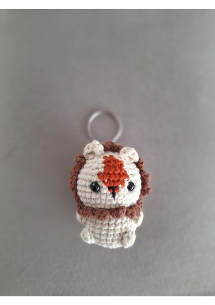 Amigurumi Aslan Anahtarlık Çanta Süsü