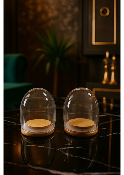 2 Li Bambu Kapaklı Cam Tuzluk Karabiberlik – Borosilikat Kapaklı Sunum Seti fiyatları