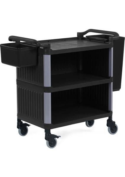 3 Katlı Plastik Servis Arabası, Kapalı ve Pratik Kullanım