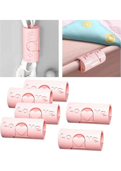 6 Adet Yorgan Döşek Kılıfı ve Çarşaf Tutucu Sabitleyici Kaydırmaz Nevresim Örtü Düzenleyici Klips