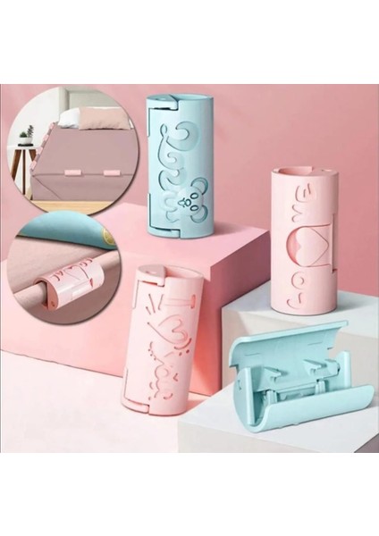 6 Adet Yorgan Döşek Kılıfı ve Çarşaf Tutucu Sabitleyici Kaydırmaz Nevresim Örtü Düzenleyici Klips