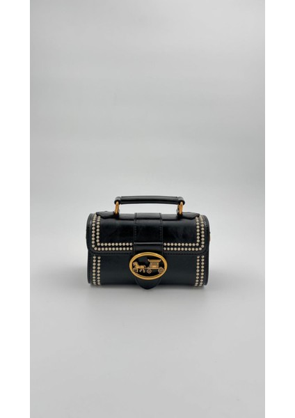 Siyah Benek Detay Omuz Çantası Orijinal Levid'or Premium