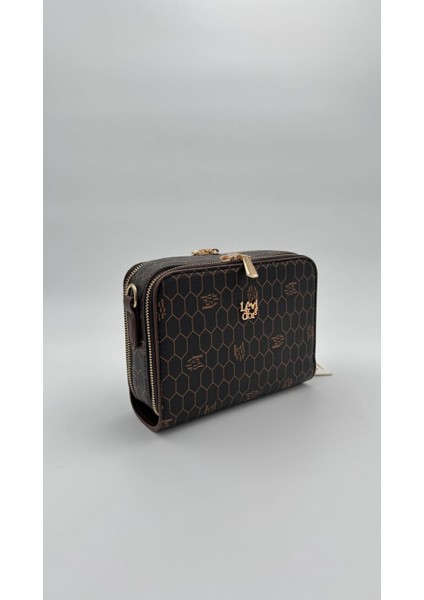 Kahve Çift Fermuarlı Omuz Çantası Orijinal Levid'or fiyatları