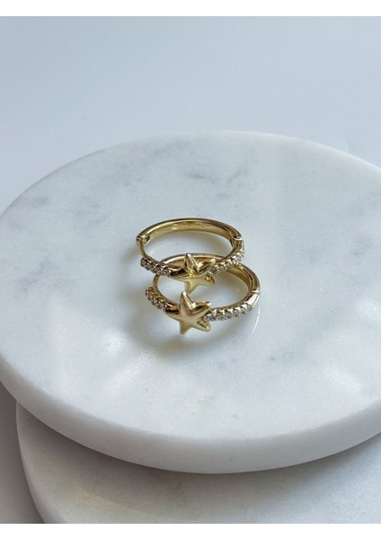 Özel Seri Yıldızlı Halka Küpe