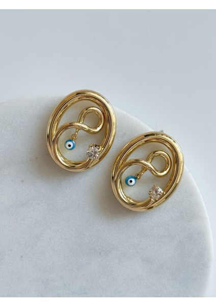 Özel Seri Nazarlı Küpe