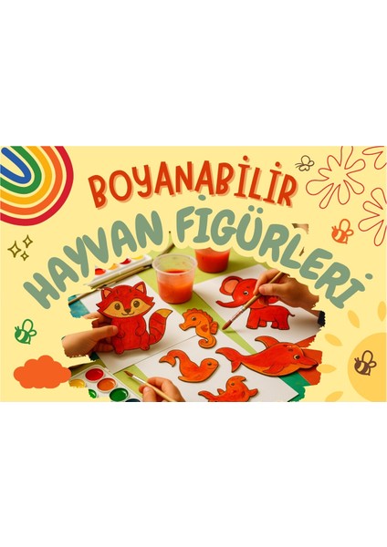 Eğitici Ahşap Boyama Oyuncak Aktivite Yaz Okulu Kreş Kurs Anaokulu Etkinlik Sanat Seti 12LI fiyatları