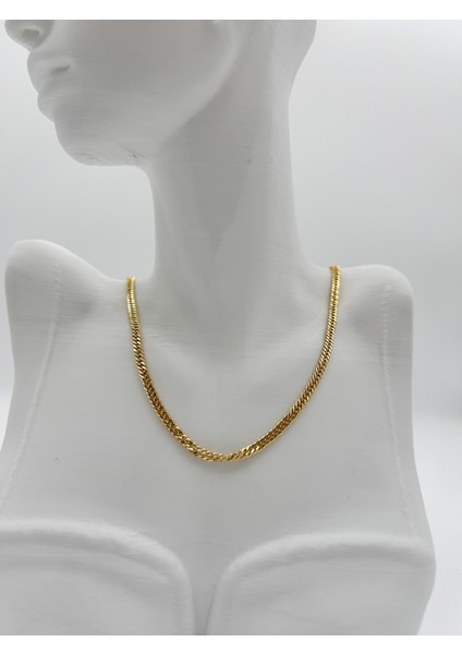 Fıora Burgulu Gold Renkli Çelik Kolye - Kadın - Şık - Zarif - Hediyelik fiyatları