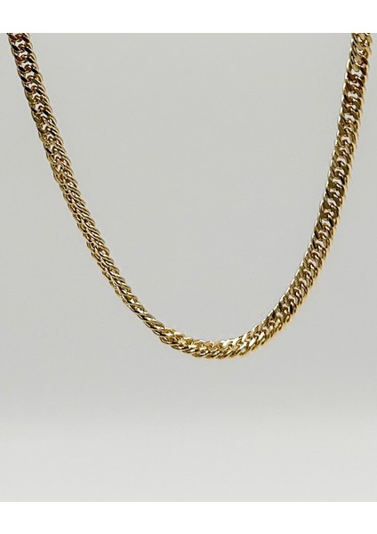 Fıora Burgulu Gold Renkli Çelik Kolye - Kadın - Şık - Zarif - Hediyelik modelleri