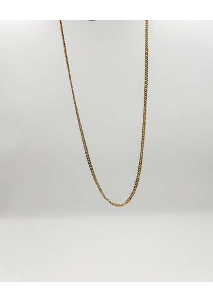 Fıora Burgulu Gold Renkli Çelik Kolye - Kadın - Şık - Zarif - Hediyelik